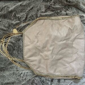 Stylish Beige Chain Bag